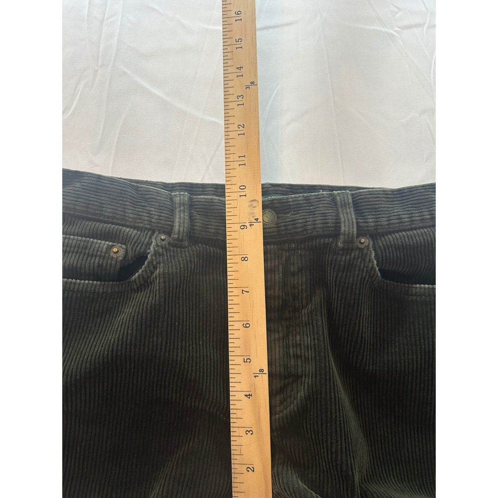 Lauren Ralph Lauren Green Corduroy Pants Womens 10P Petite Straight Leg Cotton - Picture 5 of 8